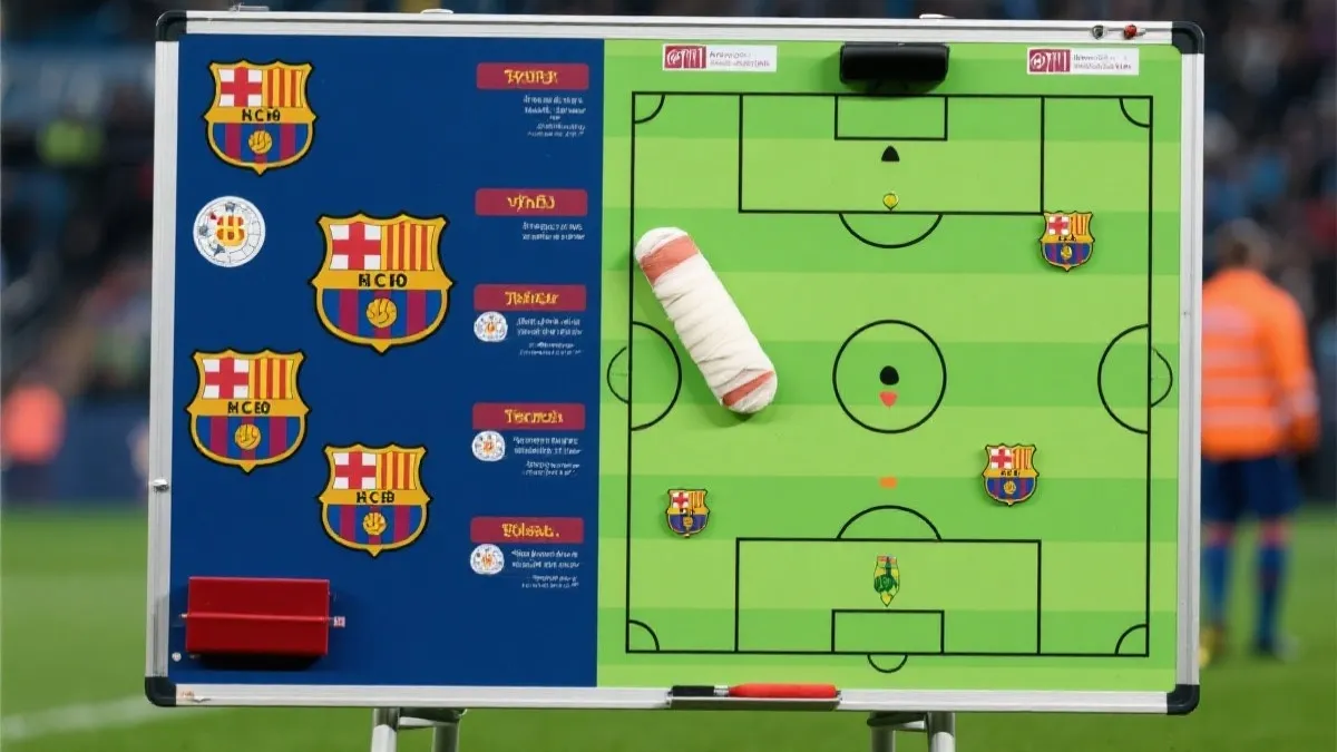 战术板与伤停示意图